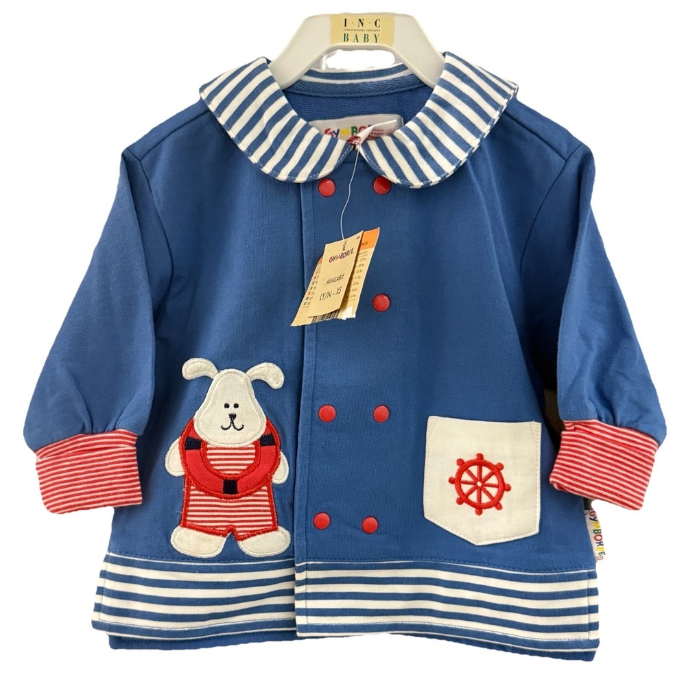 Vintage NWT Gymboree RAINBOW TAG 1996 December Spring Little Sailor Shirt Jacket - Picture 2 of 10